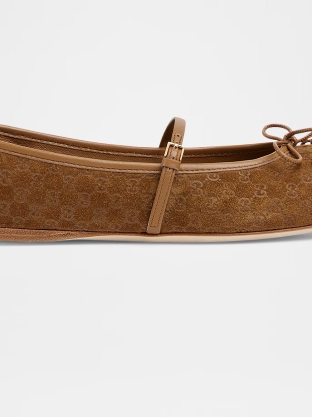 Gucci GG Suede Horsebit Mary Jane Ballerina Flats